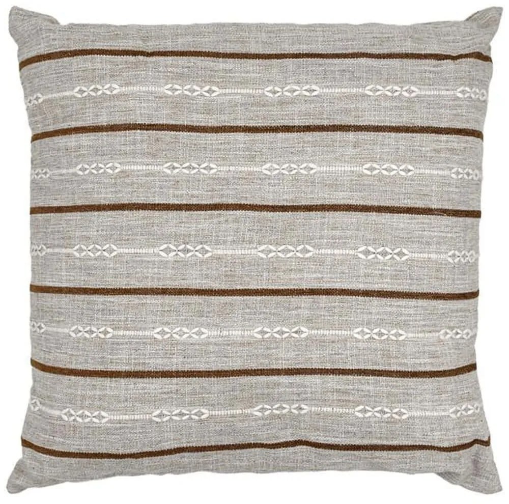 Μαξιλάρι Διακοσμητικό (Με Γέμιση) 374-225-718 Beige-Brown 45Χ45 Ύφασμα