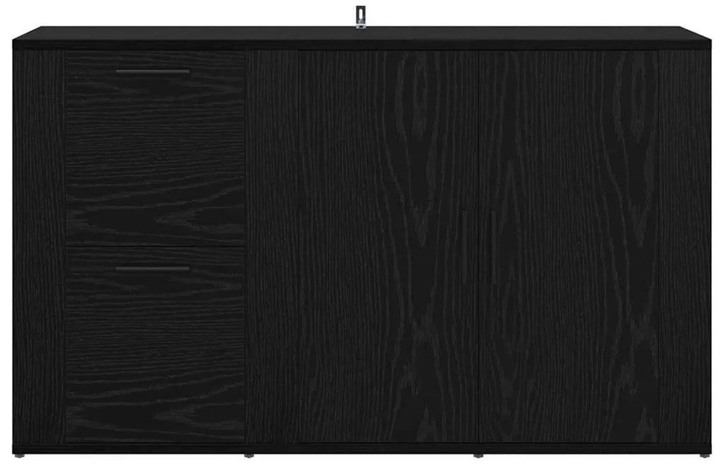 vidaXL με συρτάρι Μαύρη δρυς 100 x 33 x 59.5 εκ Επεξεργασμένο ξύλο