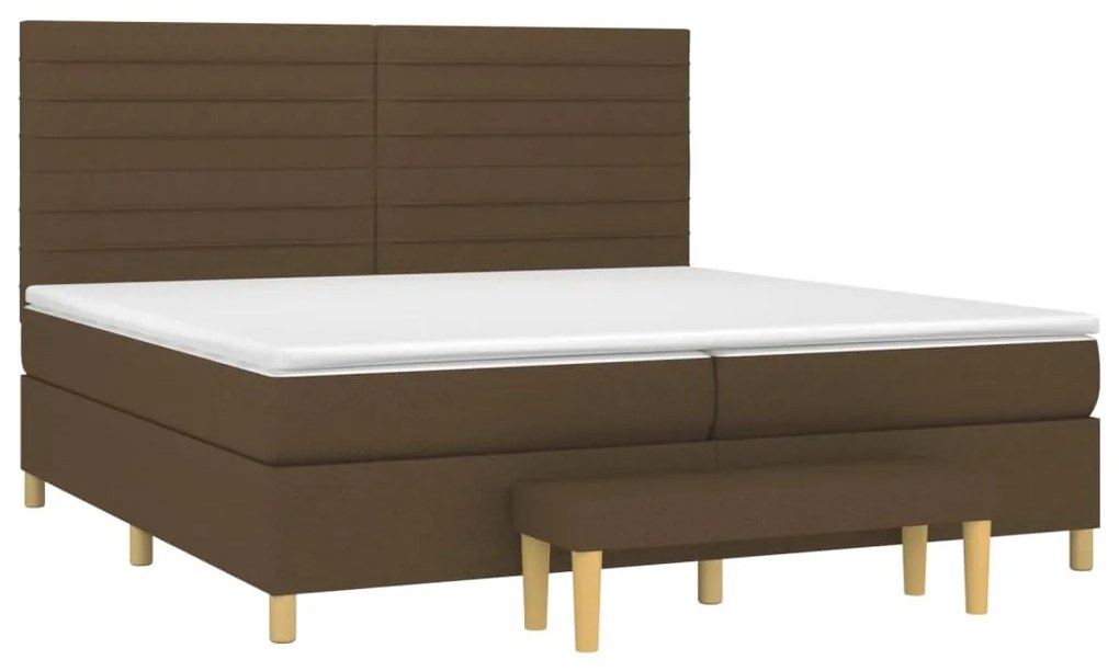 ΚΡΕΒΑΤΙ BOXSPRING ΜΕ ΣΤΡΩΜΑ ΣΚΟΥΡΟ ΚΑΦΕ 200X200 ΕΚ. ΥΦΑΣΜΑΤΙΝΟ 3137264