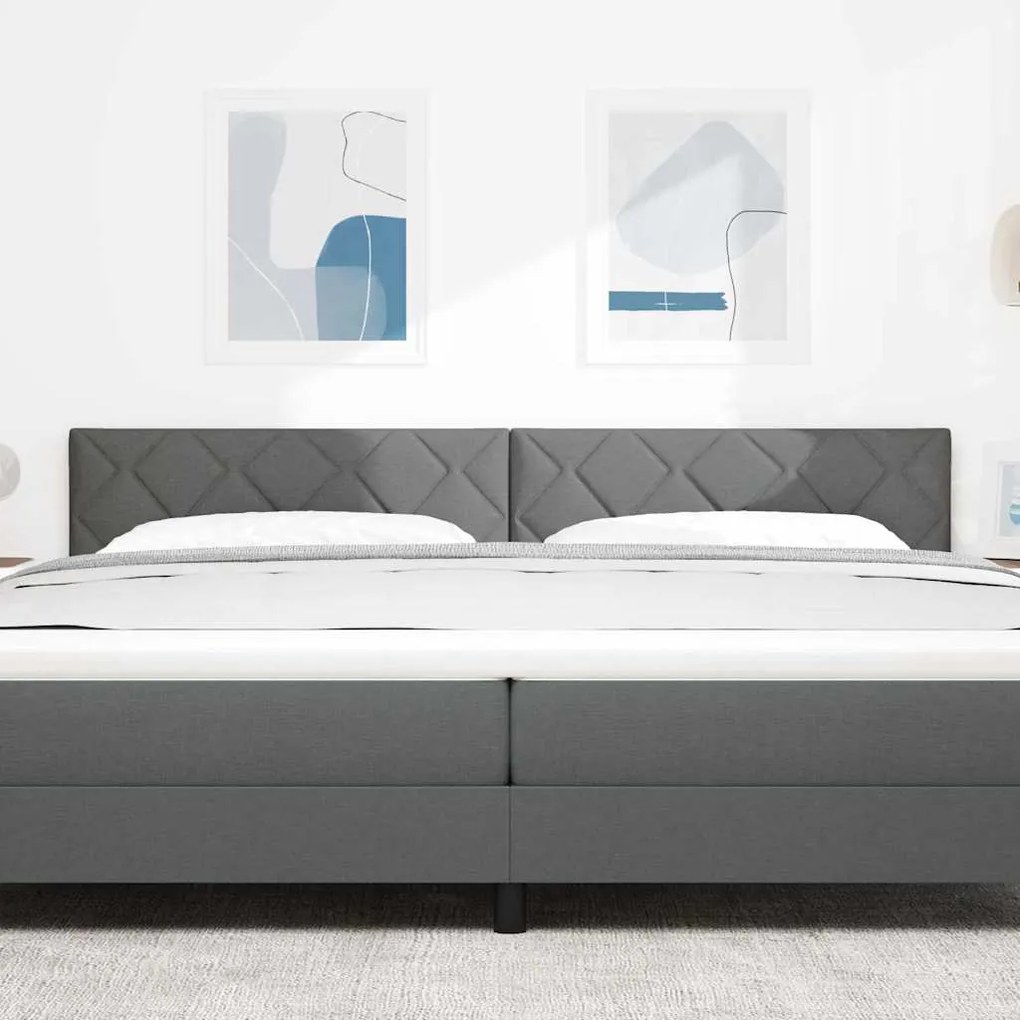 vidaXL Υφασμάτινο Κεφαλάρι Geometric Σκούρο Γκρι 200 cm ύφασμα