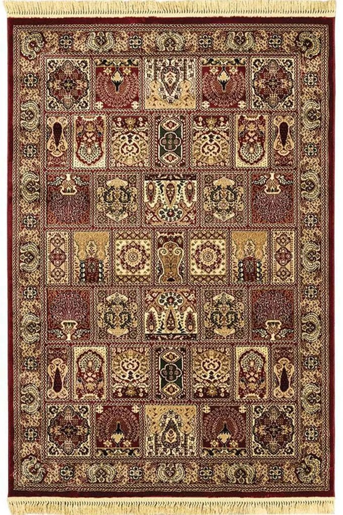 Χαλί Persia 6283 Burgundy Με Κρόσσι New Plan 80X150cm