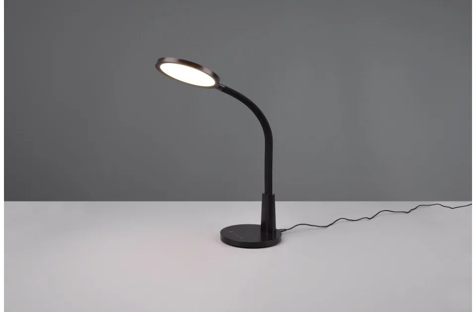 Επιτραπέζιο Φωτιστικό Γραφείου LED 8,5W Dimmer Αφής Sally Trio Lighting-R52671102-Μαύρο R52671102