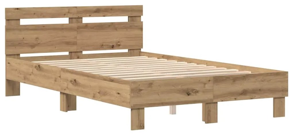 vidaXL Σκελετός Κρεβατιού artisan δρυς 120 x 190 cm Επεξεργασμένο ξύλο