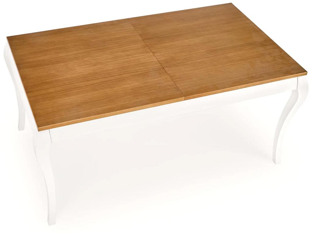WINDSOR extension table, color: dark oak/white DIOMMI V-PL-WINDSOR-ST-C.DĄB/BIAŁY