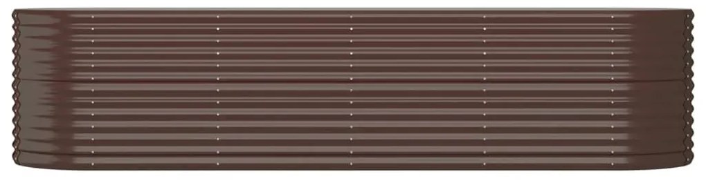 vidaXL Ζαρντινιέρα Καφέ 296x80x68 εκ. Γαλβανισμένος χάλυβας