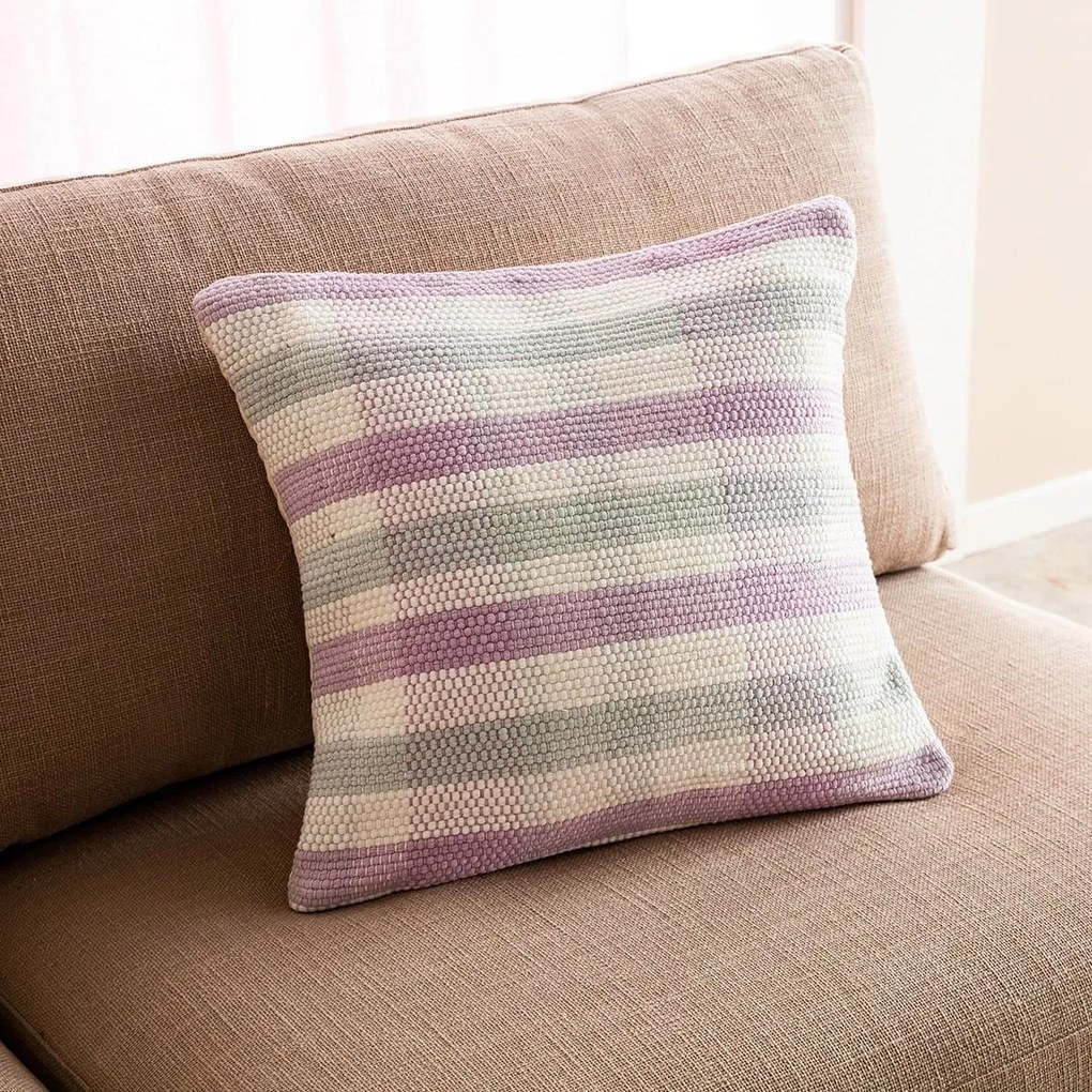 Μαξιλαροθήκη Διακοσμητική Tic-Tac-Toe 477/20 Lila Gofis Home 43X43 43x43cm 100% Cotton