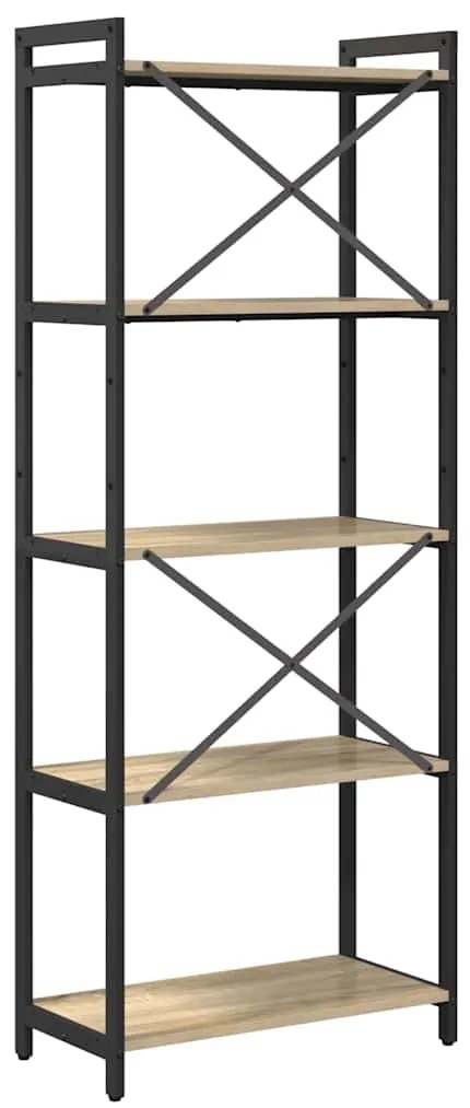 vidaXL Ράφι Βιβλίων Δρύς Sonoma 60 x 30 x 155 εκ Επεξεργασμένο ξύλο