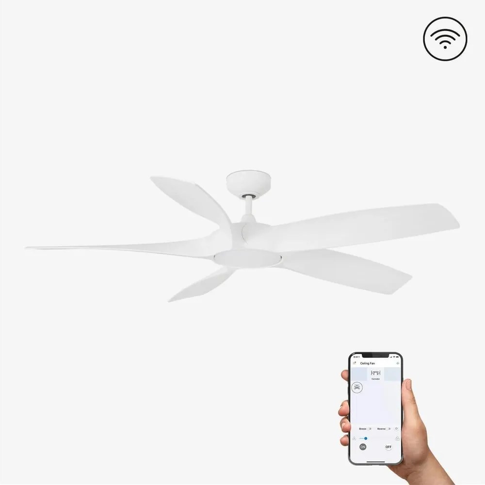 Ανεμιστήρας Οροφής Cocos 33548WP Smart Fan Με Φως Led 20W 3000K Και Τηλεχειριστήριο D137cm White Faro Barcelona