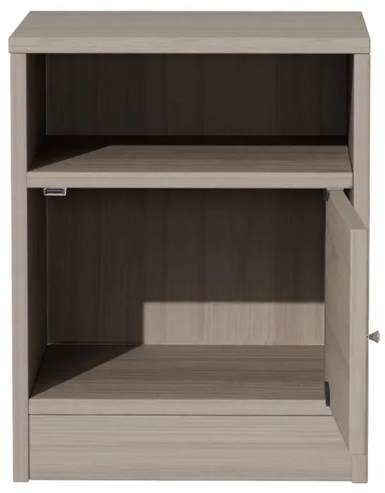 Κομοδίνο Foly pakoworld με ένα ντουλάπι γκρι oak 40x40x50εκ