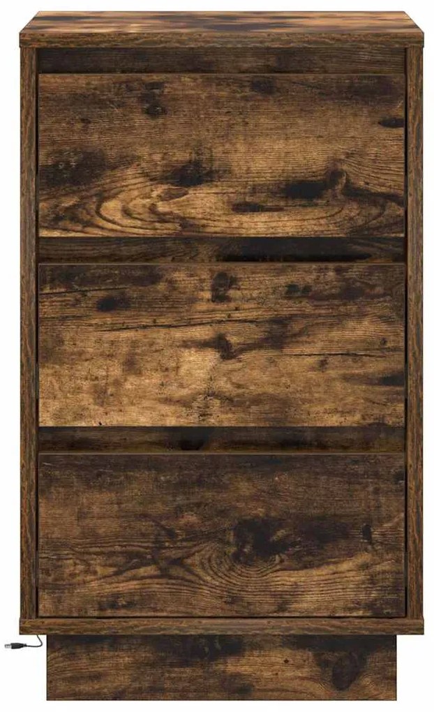vidaXL Κομοδίνο με Καπνιστή δρυς 39 x 34.5 x 65 εκ. Επεξεργασμένο ξύλο