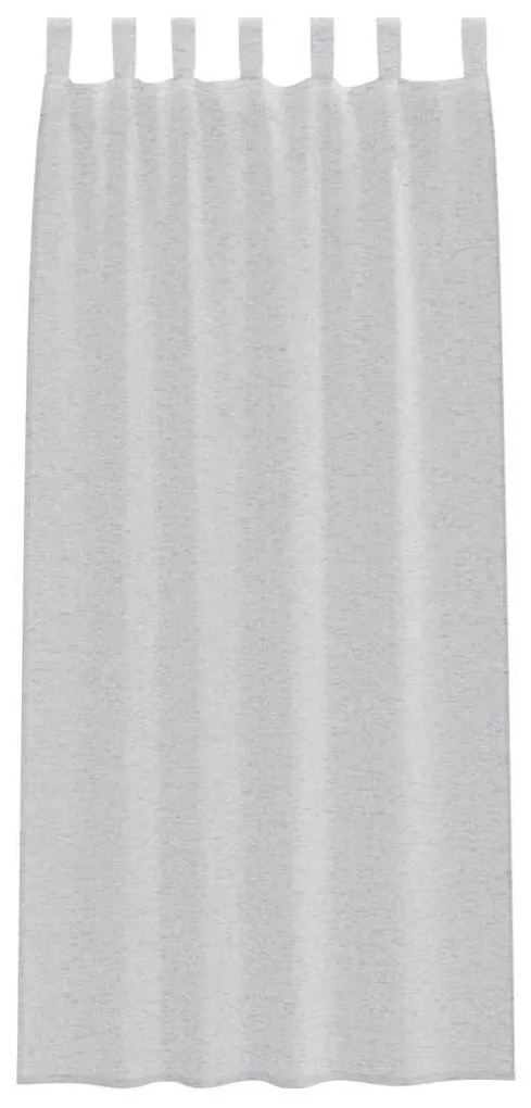 vidaXL Κουρτίνες με κουρτίνες 2 pcs Ανοιχτό γκρι 140x175cm Πολυεστέρας