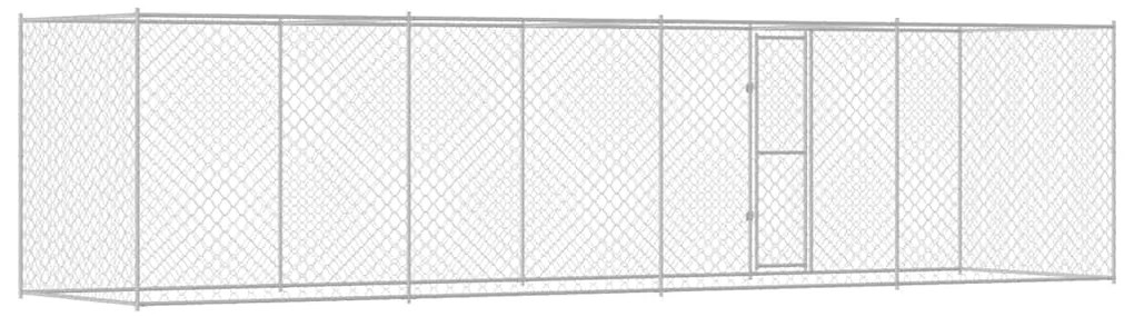 vidaXL Κλουβί σκύλου Ασημί 800 x 200 x 256 εκ. Επικαλυμμένος Χάλυβας
