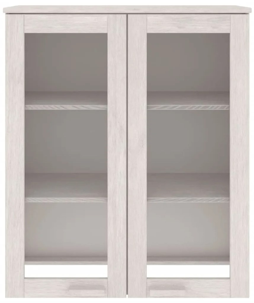 vidaXL Πάνω Μέρος Ντουλαπιού HAMAR Λευκό 85x35x100 εκ. Μασίφ Πεύκο