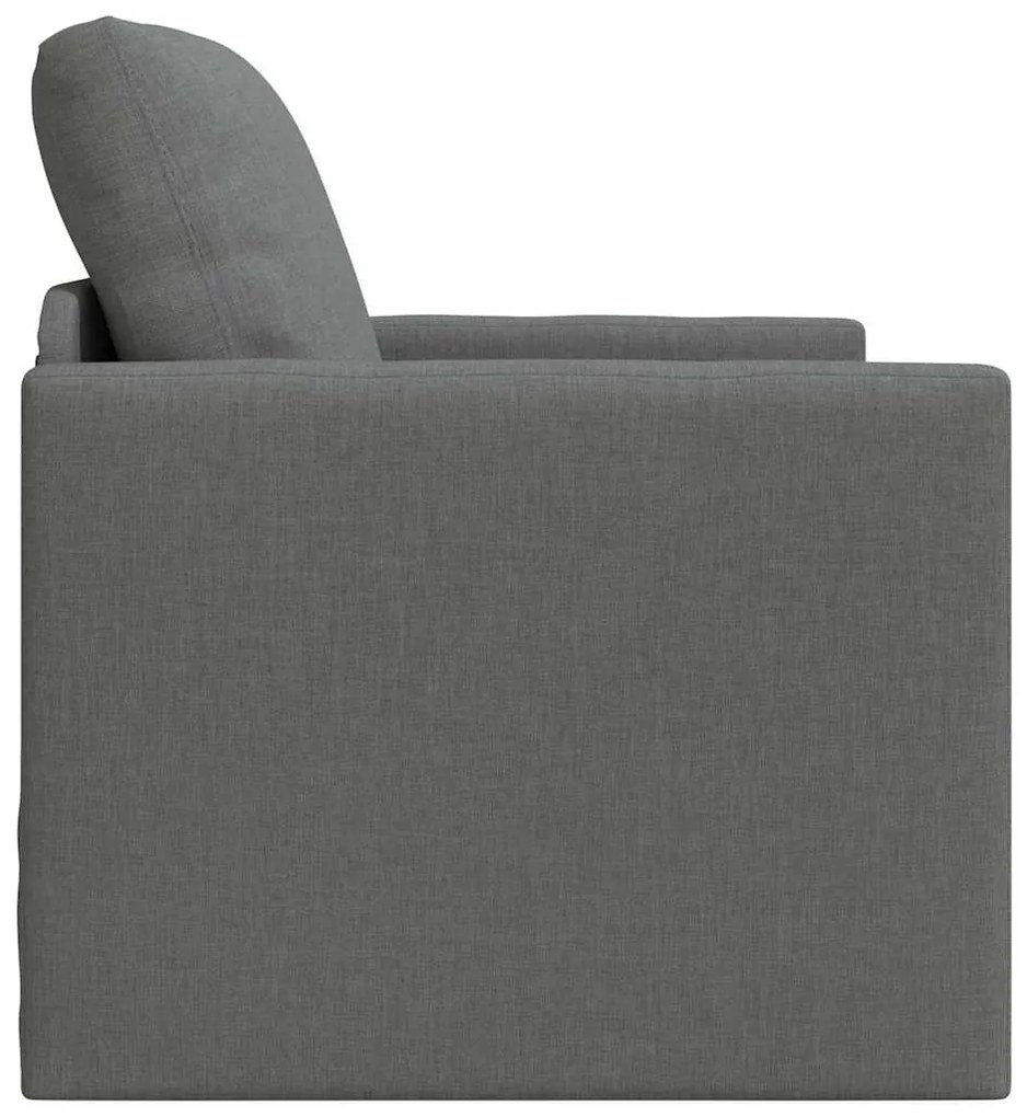 vidaXL Κρεβάτι καναπές Σκούρο Γκρι 74 x 77 x 81 εκ. ύφασμα