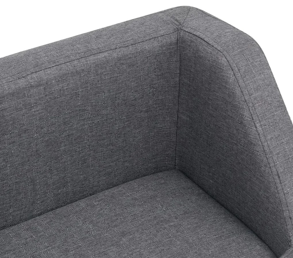 vidaXL Καναπές - Κρεβάτι Σκύλου Γκρι 95 x 63 x 39 εκ. Λινό Ύφασμα