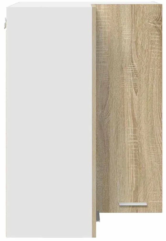 vidaXL Κρεμαστό ντουλάπι Σομόνα Δρυς και Λευκό 57 x 57 x 80 εκ.