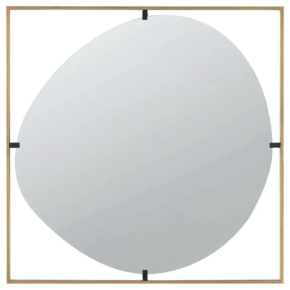 Artekko Irregular Χρυσός Μεταλλικός Καθρέπτης Τοίχου (81x81x2)cm Artekko 83478-DS