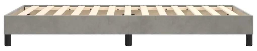 vidaXL Σκελετός Κρεβατιού με Ελατήρια Αν. Γκρι 90x200 εκ. Βελούδινο