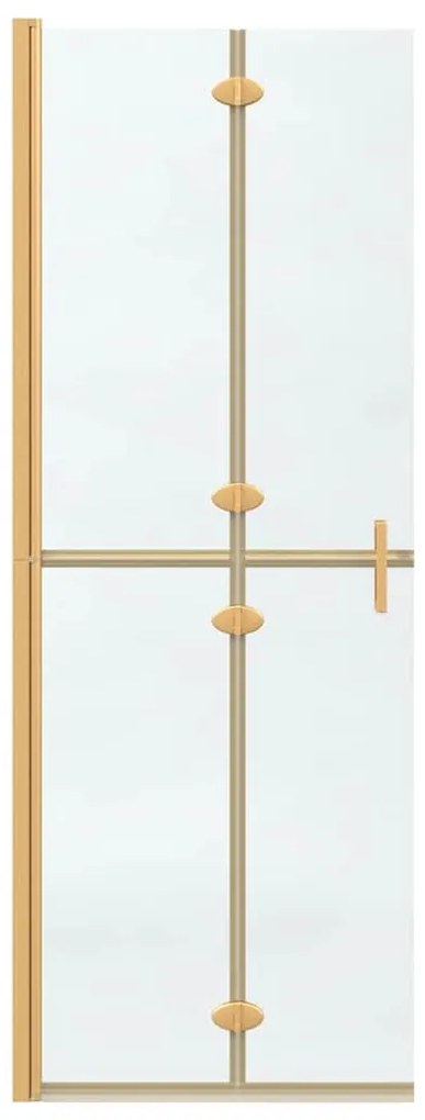 vidaXL Τοίχος Walk-In Ντους Χρυσό 90 x 6.5 x 190 εκ.