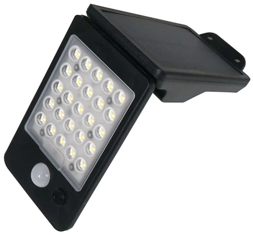 Φωτιστικό Τοίχου Ηλιακό Με Αισθητήρα ELISA2B 8x14,1cm Led 200lm 2W 4000K Black Aca