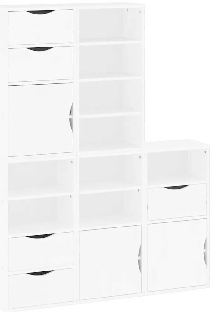 vidaXL Πλαϊνά ντουλάπια 5 τεμ. ODDA 40x24x79 εκ. από Μασίφ Ξύλο Πεύκου