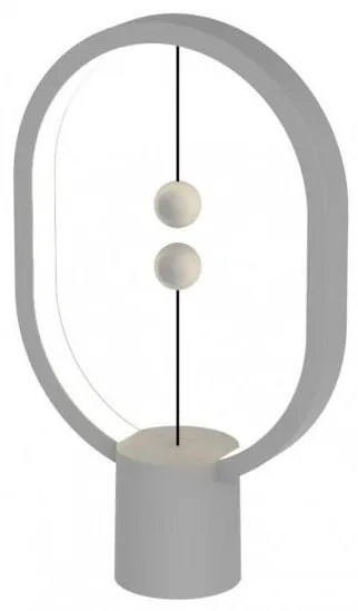 DesignNest Heng Balance Mini Plastic Lamp Ellipse Διακοσμητική λάμπα με μαγνητικό διακόπτη Light Grey DH0098LG/HBLEMN Γκρι