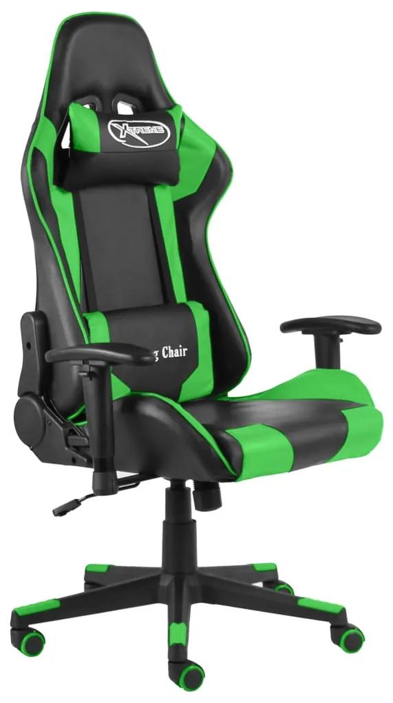 Καρέκλα Gaming Περιστρεφόμενη Πράσινη PVC