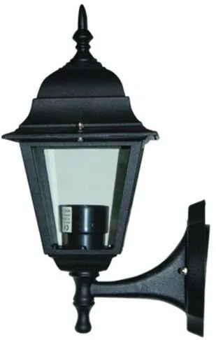 Απλίκα Φωτιστικό Τοίχου Φανάρι Τετράγωνο E27 60W IP45 ACA-HI6041BMS-Μαύρο HI6041BMS