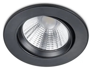 Χωνευτό Σποτ Φωτιστικό Οροφής LED 5,5W Στρογγυλό Περιστρεφόμενο ΙΡ23 Dimmable 36 Μοίρες Pamir Trio Lighting-650510132-Μαύρο 650510132