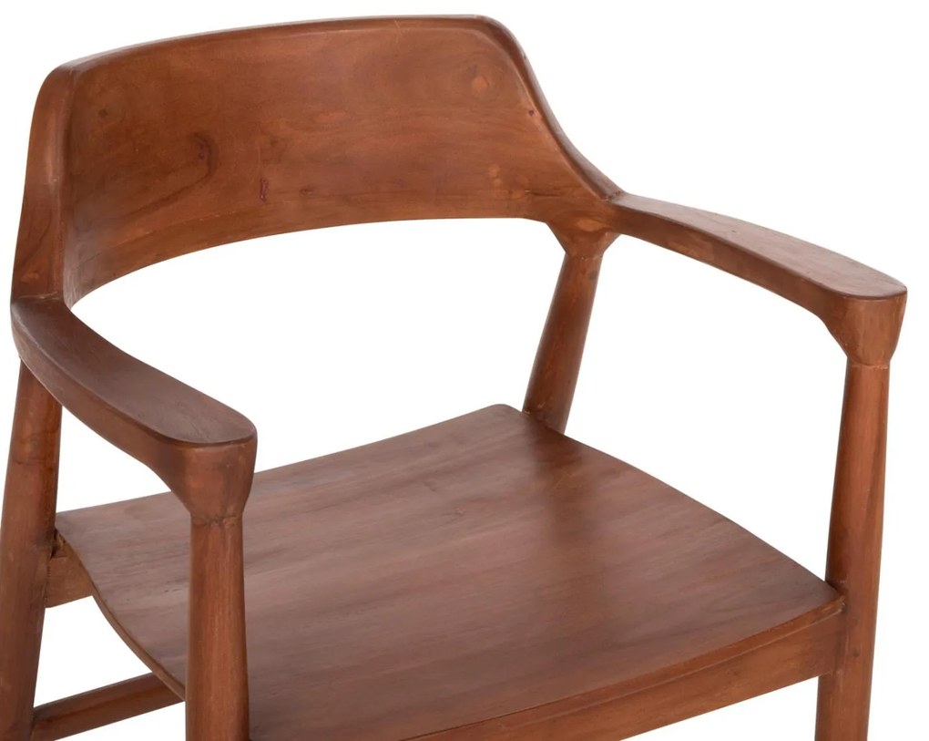 Πολυθρόνα Τραπεζαρίας NIONI Ξύλο Teak Καρυδί 57x53x77Yεκ. 57x53x77 εκ.