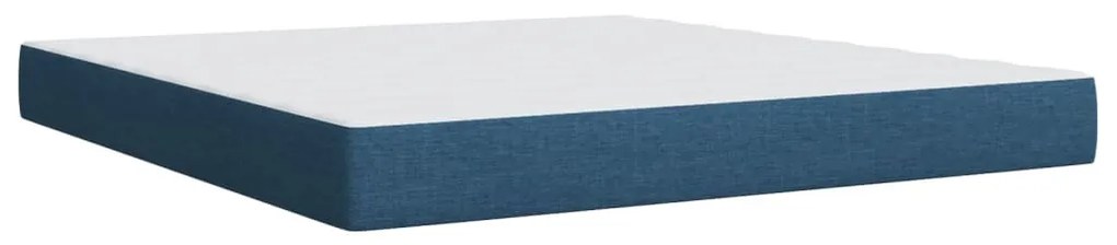 Κρεβάτι Boxspring με Στρώμα Μπλε 180x200 εκ. Υφασμάτινο 3291753