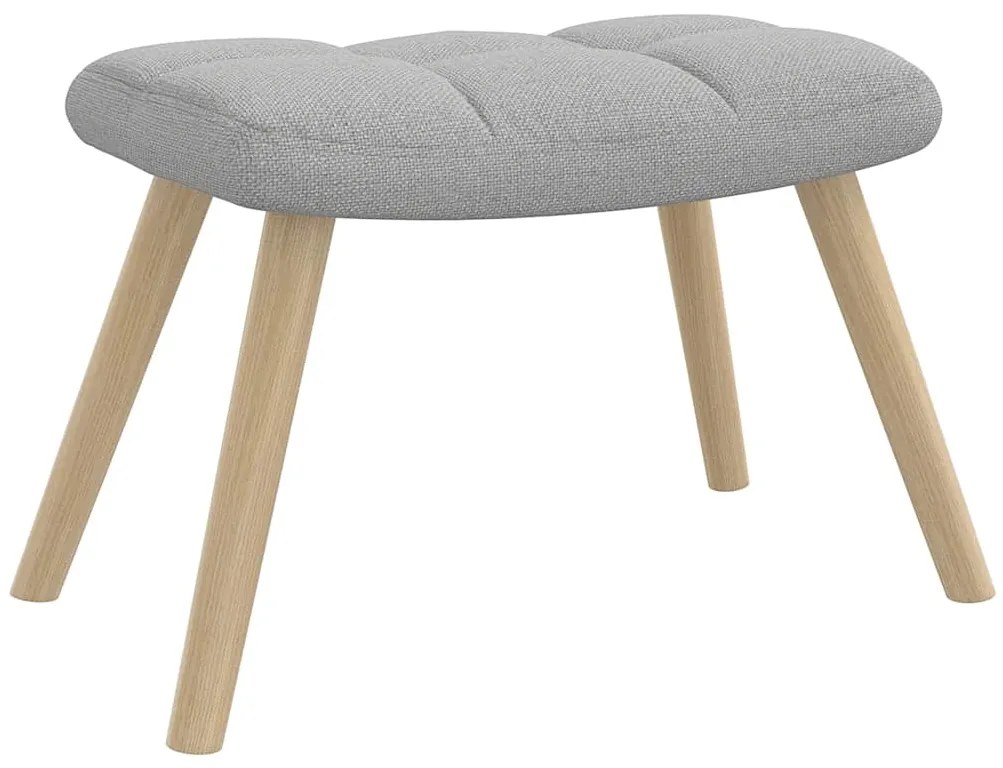 vidaXL Καρέκλα χαλάρωσης με υποπόδιο Cloud Grey Fabric