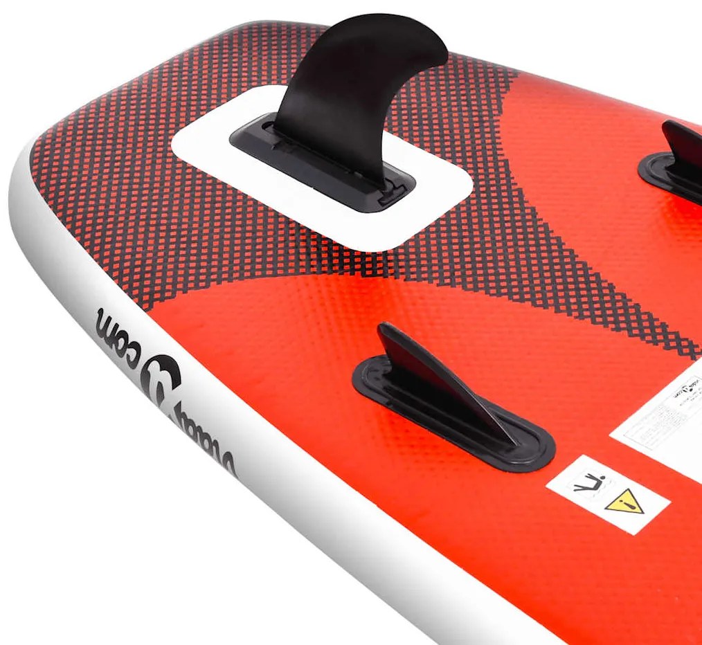 vidaXL Σανίδα SUP Φουσκωτή Σετ Κόκκινη 330 x 76 x 10 εκ.