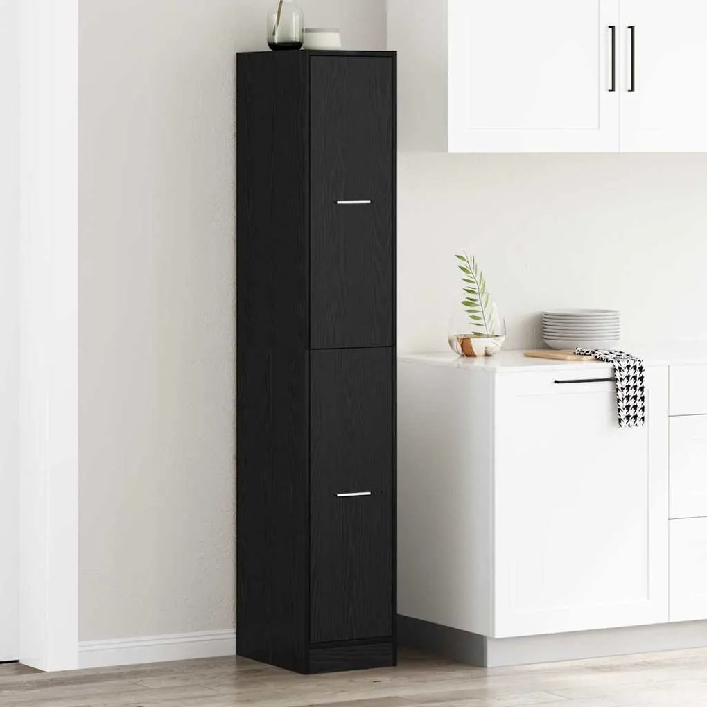 vidaXL Φαρμακοποιϊκή Ντουλάπα Μαύρη δρυς 30 x 41 x 174.5 εκ.