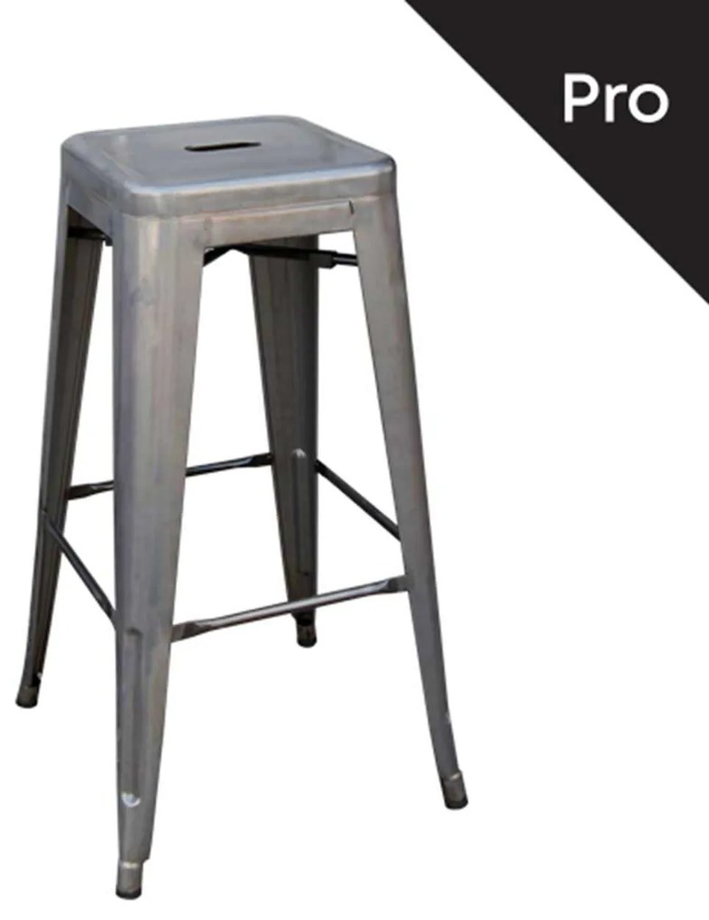 Σκαμπώ RELIX Wood BAR Metal 43x43 H.76cm