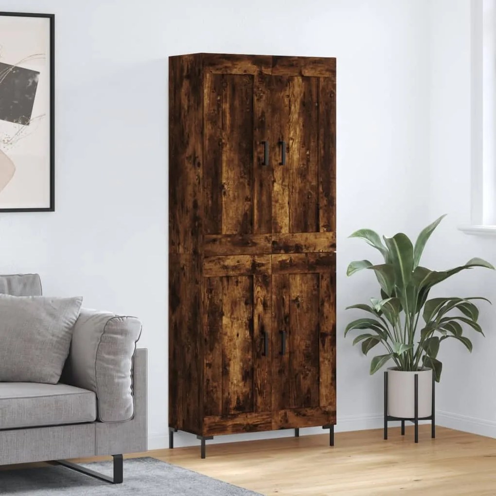 vidaXL Ντουλάπι Καπνιστή Δρυς 69,5x34x180 εκ. από Επεξεργασμένο Ξύλο