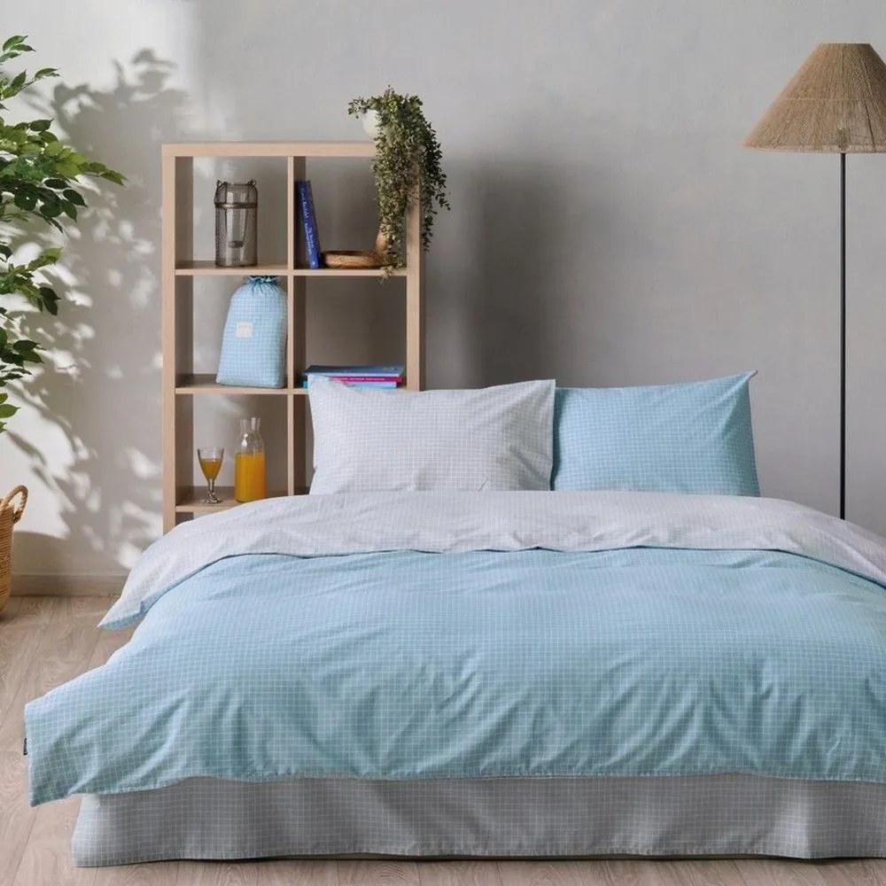Σεντόνια Zuccero 01 (Σετ 3τμχ) Blue-Grey Kentia Ημίδιπλο 190x270cm 100% Cotton