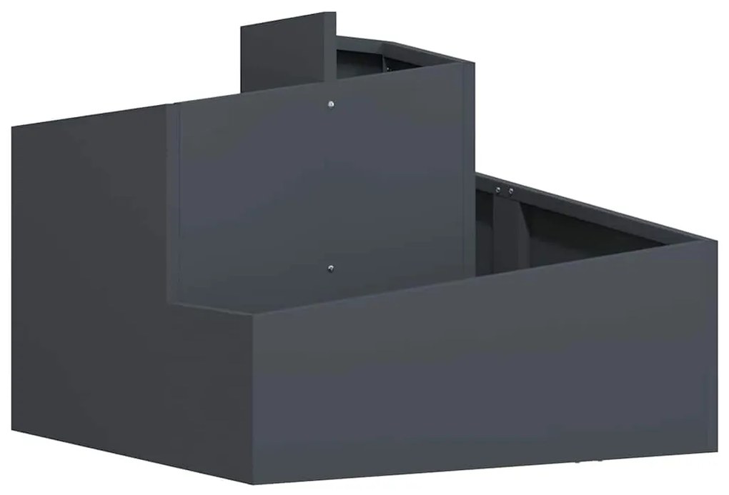 vidaXL Γλάστρα Κήπου Ανθρακί 60 x 60 x 50 εκ Ατσάλι