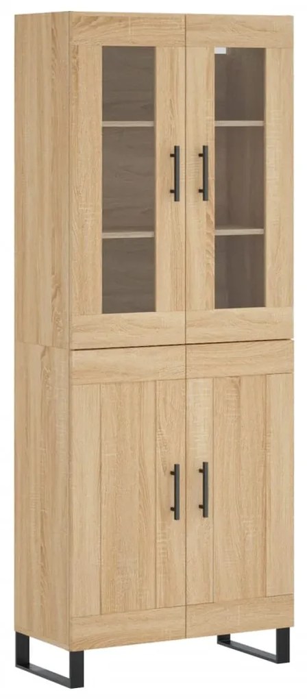 vidaXL Ντουλάπι Sonoma δρυς 69,5 x 34 x 180 εκ. από Επεξεργασμένο Ξύλο