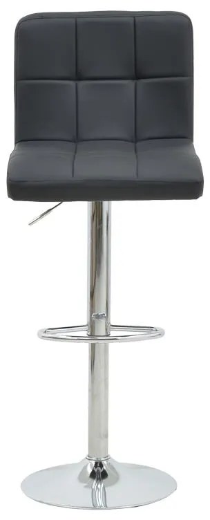 Σκαμπό μπαρ Remina πτυσσόμενο μαύρο pu-βάση χρωμίου 44x44x112εκ 2αδα 44x44x112 εκ.