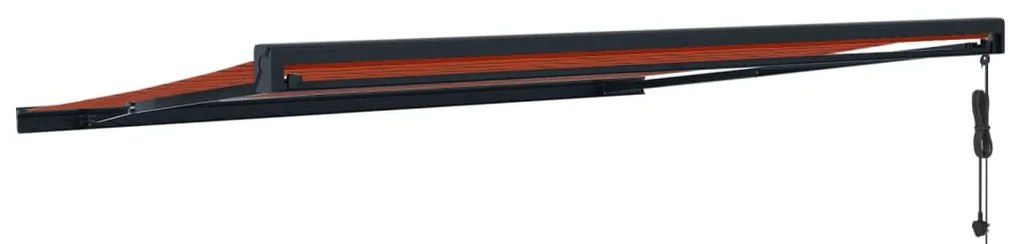 vidaXL Τέντα Πτυσσόμενη Πορτοκαλί / Καφέ 4,5 x 3 μ. Ύφασμα / Αλουμίνιο