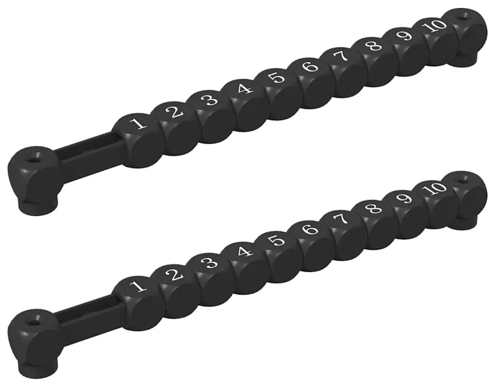 vidaXL Η Μέτρηση Τραπέζι Ποδοσφαίρου 2 pcs Μαύρο 30 x 2,2 x 2,9 εκ.