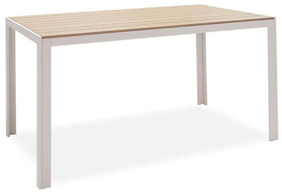 Τραπέζι Κήπου Nares 152-000004 140x80x72,5cm White-Natural