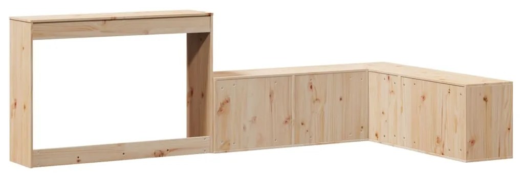 vidaXL Κομοδίνο με Γραφείο 232x122x75 εκ. από Μασίφ Ξύλο Πεύκου