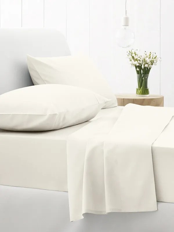 Σεντόνια Μονά 165x270 Σετ 3 Τεμ. Sunshine Home Cotton Feelings 100 White