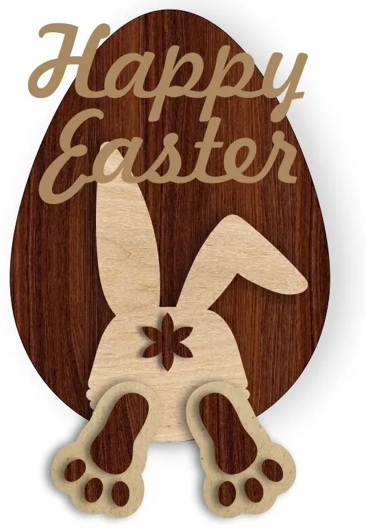 Intra απο ξύλο plywood 3mm-4mm πάχος – ξύλο κιτ πασχαλινών λαγουδάκι 30x35 cm INTRAVECTRY-MY552430