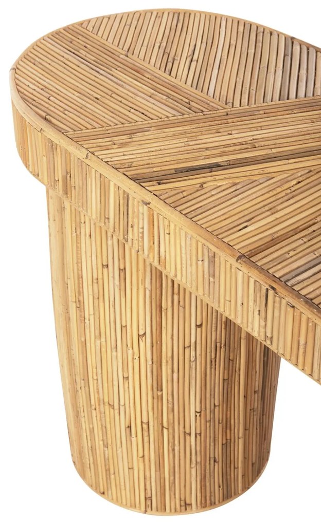 Κονσόλα Οβάλ GATSBY C9871 Φυσικό Rattan σε Φυσικό χρώμα 110x45x74,5Υεκ. 110x45x74.5 εκ.