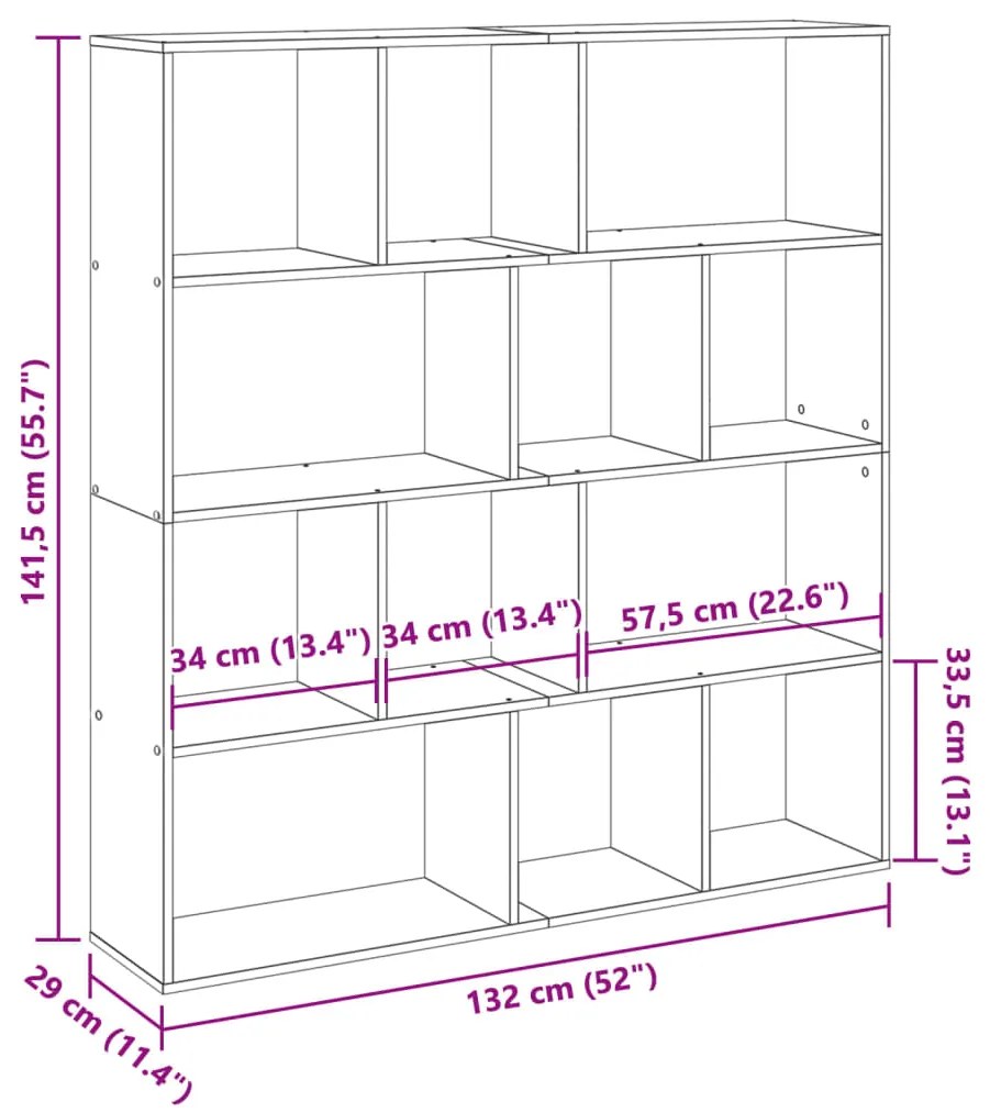 ΒΙΒΛΙΟΘΗΚΗ ΚΑΠΝΙΣΤΗ ΔΡΥΣ 132X29X141,5ΕΚ. ΑΠΟ ΕΠΕΞΕΡΓΑΣΜΕΝΟ ΞΥΛΟ 3310311