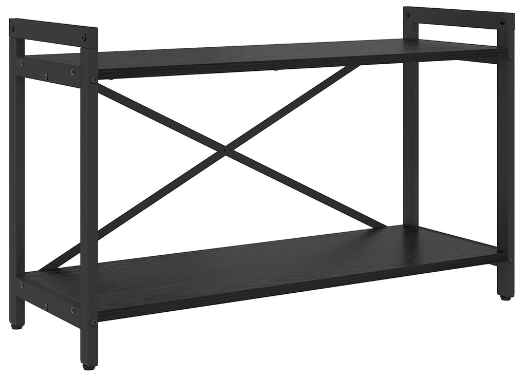 vidaXL Βιβλιοθήκη Μαύρη δρυς 80 x 30 x 48.5 εκ Επεξεργασμένο ξύλο