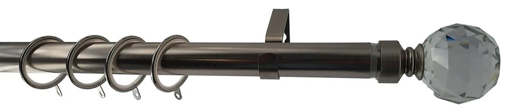 Κουρτινόξυλο Φ28mm Μονό Επεκτεινόμενο 160-300cm Με Άκρα Grace Chrome 998531